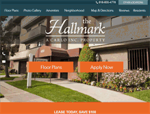 Tablet Screenshot of hallmarkapartmentliving.com